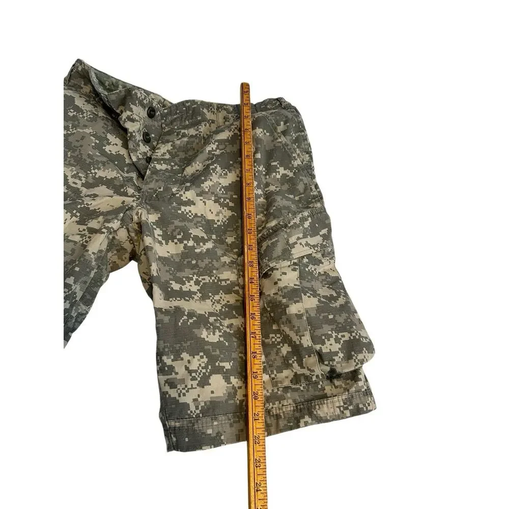 AUTHENTIC ACU Army Cargo Fatigue Camouflage Camo DIGITAL long SHORTS GI Pants 32